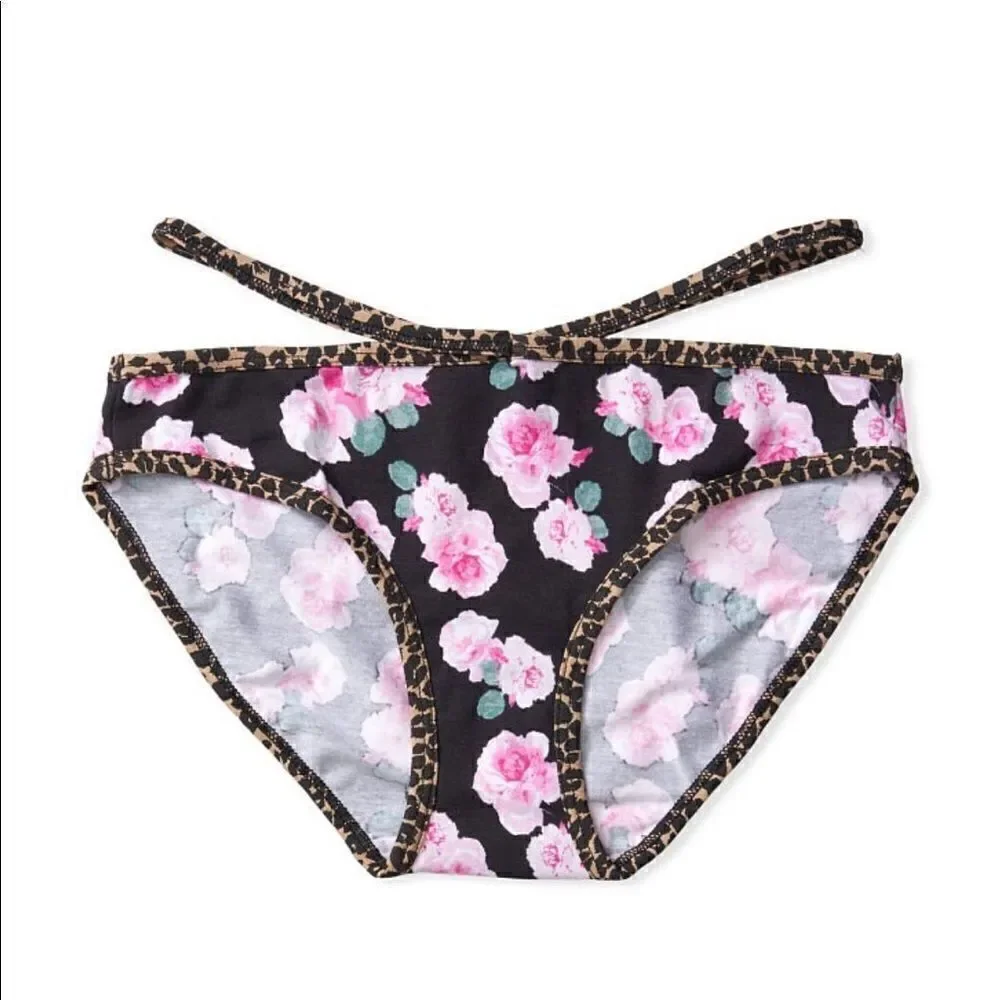 New VICTORIA'S SECRET Stretch Cotton Strappy Bikini Panty Size XS